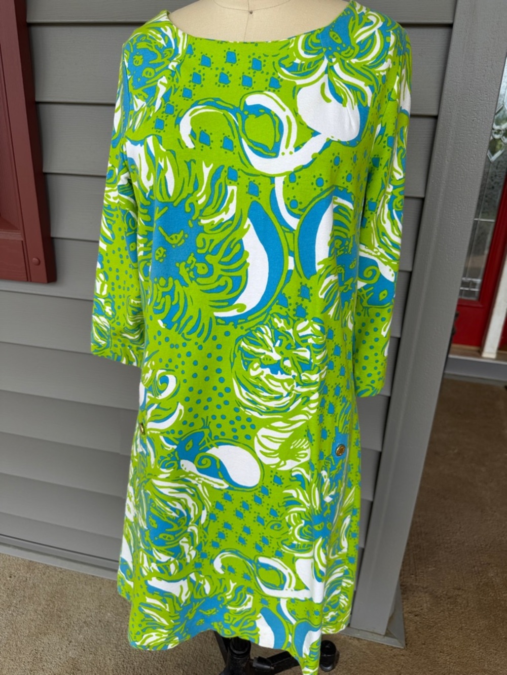 Lilly Pulitzer Floral Shift Dress  Size Large